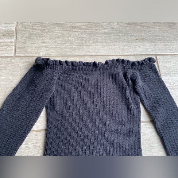 Nasty Gal Black Ribbed Cold Shoulder Mini Dress, Size Small - Picture 4 of 8